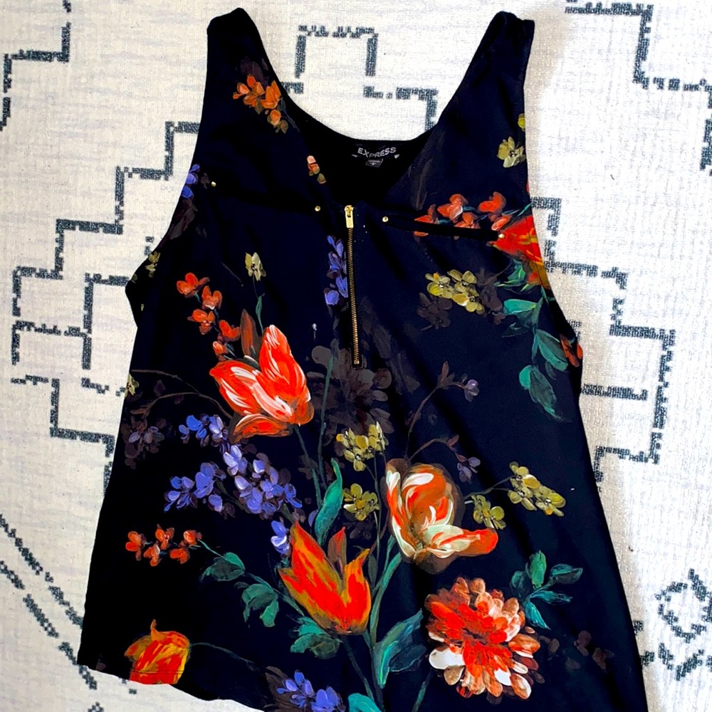 Express large Floral blouse